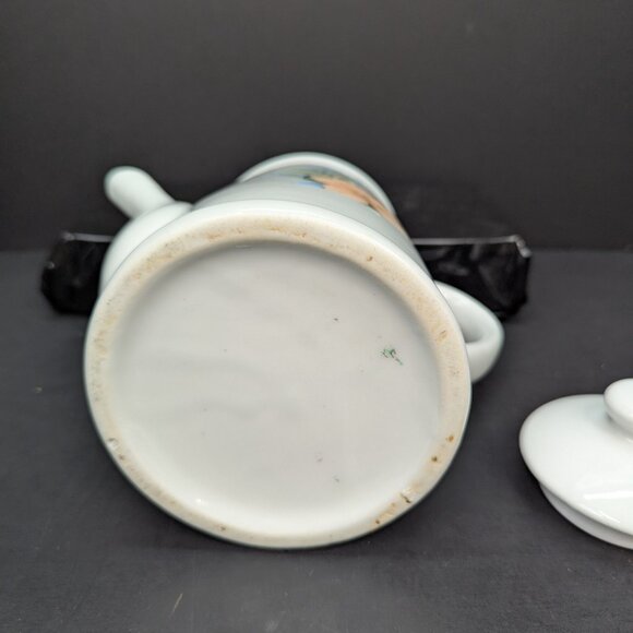 Vintage Dutchess Stoneware 6 Cup Coffee Server with Lid Floral Hibiscus Flower - Picture 9 of 10